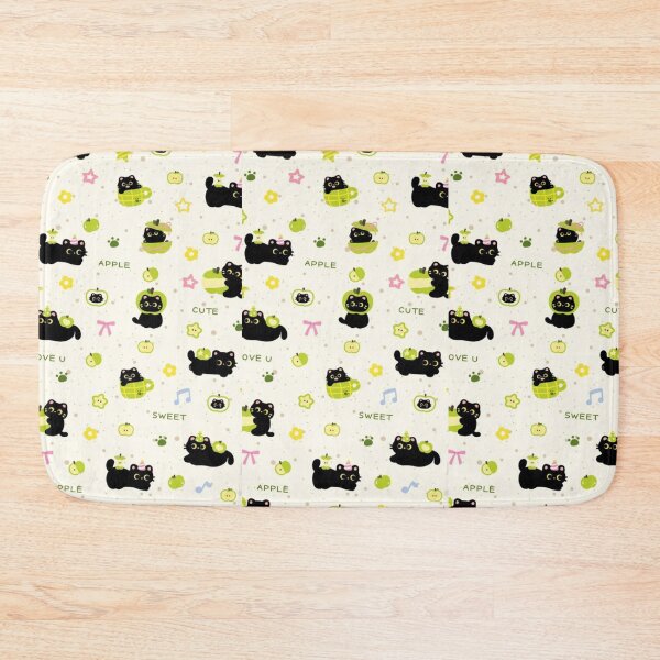 Item preview, Kawaii Black Cats & Green Apples designed and sold by Aniwhisper240.