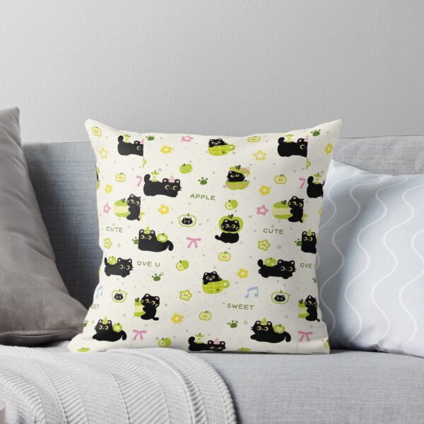 Item preview, Kawaii Black Cats & Green Apples designed and sold by Aniwhisper240.