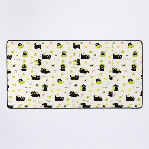 Item preview, Kawaii Black Cats & Green Apples designed and sold by Aniwhisper240.