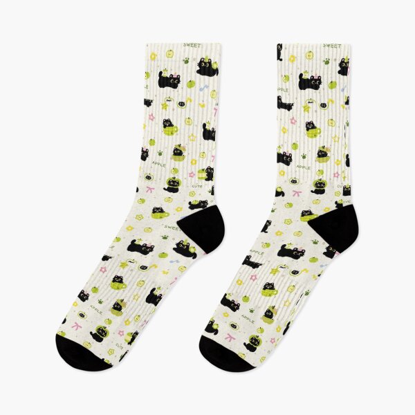 Item preview, Kawaii Black Cats & Green Apples designed and sold by Aniwhisper240.