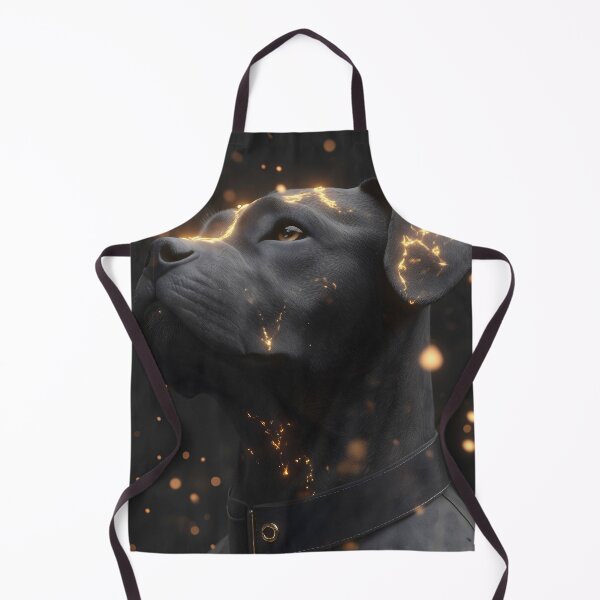 Item preview, Pit Bull Dog Glowing Gold Cyber Guardian designed and sold by mildaclairmo.