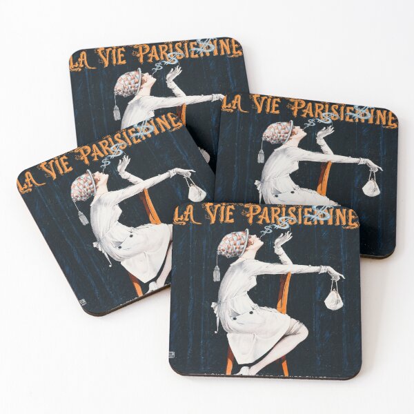 Item preview, La Vie Parisienne cover art - Woman Smoking - Art Nouveau Paris Print – Vintage Fashion Poster for French Decor Lovers designed and sold by RickE.