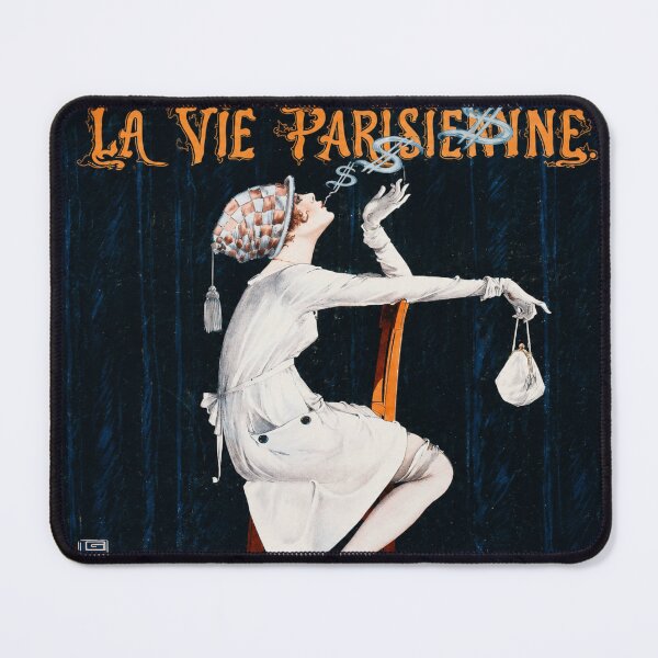 Item preview, La Vie Parisienne cover art - Woman Smoking - Art Nouveau Paris Print – Vintage Fashion Poster for French Decor Lovers designed and sold by RickE.