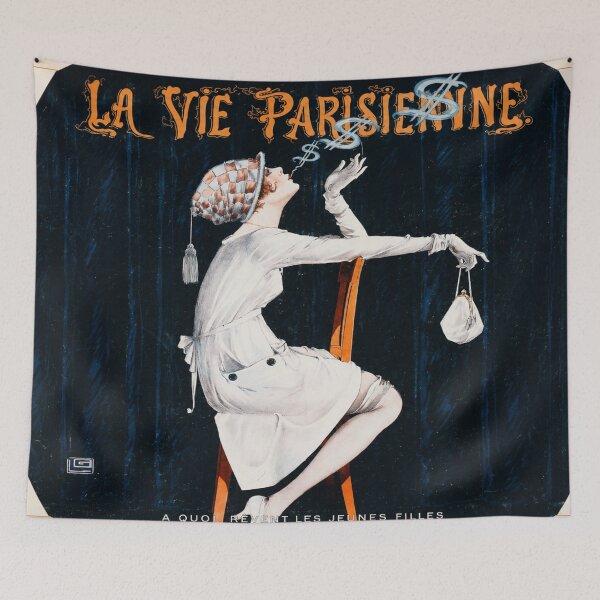 Item preview, La Vie Parisienne cover art - Woman Smoking - Art Nouveau Paris Print – Vintage Fashion Poster for French Decor Lovers designed and sold by RickE.