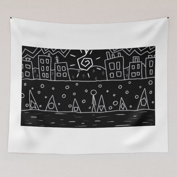 Item preview, Abstract Chalkboard City Doodle designed and sold by Strow--bary.