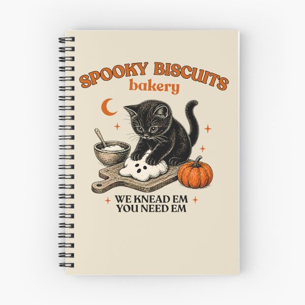 Item preview, Spooky Biscuits Bakery Halloween Black Cat Kneading Cute Kitten Ghost Baking Fall Witchy Vibes designed and sold by Velustro Shop.