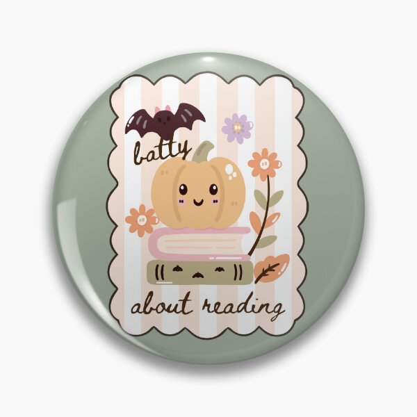 Item preview, Batty About Reading Bat, Love to Read, Fall Books, Autumn Reader, Pumpkin Bookish designed and sold by Forevermore.