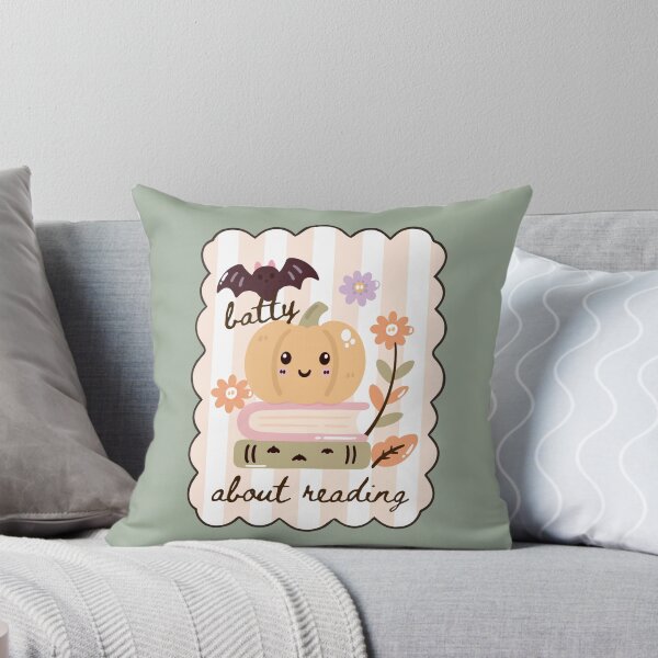 Item preview, Batty About Reading Bat, Love to Read, Fall Books, Autumn Reader, Pumpkin Bookish designed and sold by Forevermore.