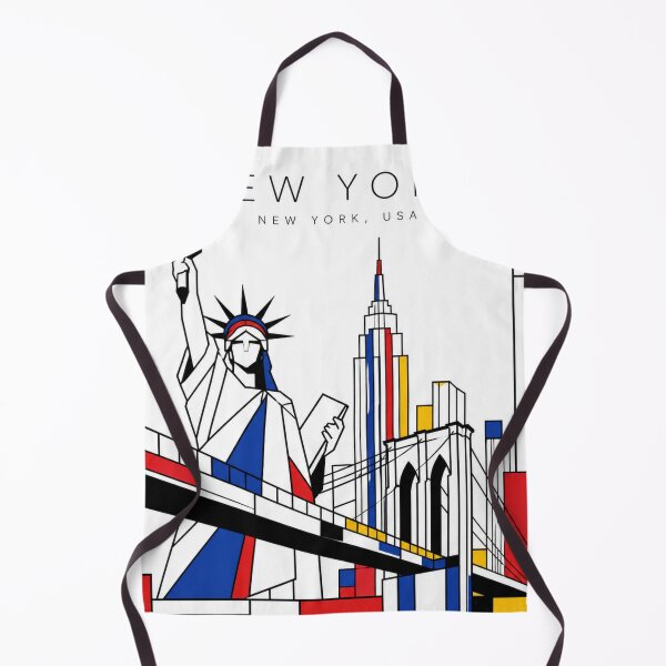 Item preview, New York Mondrian style poster 3D  designed and sold by CMYKStudio.