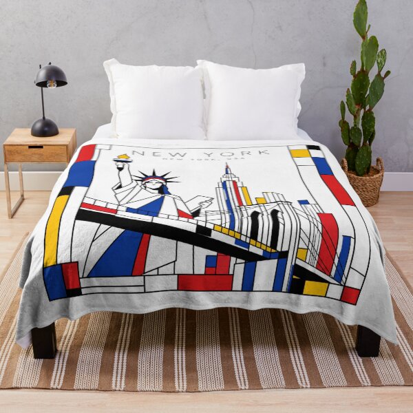 Item preview, New York Mondrian style poster 3D  designed and sold by CMYKStudio.