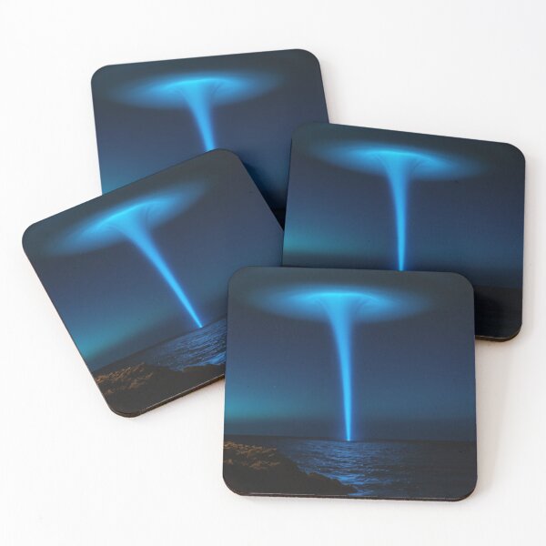 Item preview, Bioluminescent Waterspout - Glowing Ocean Art designed and sold by CrippiCrippi.