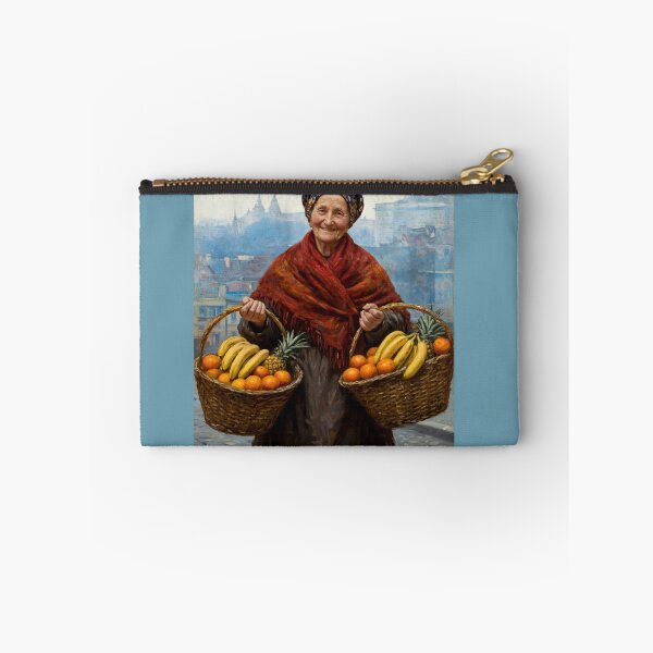 Item preview, Warsaw Fruit Seller - Tropical Oranges Bananas Pineapples designed and sold by Surviving Monday Club.