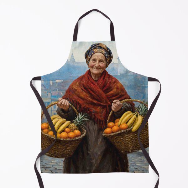 Item preview, Warsaw Fruit Seller - Tropical Oranges Bananas Pineapples designed and sold by Surviving Monday Club.