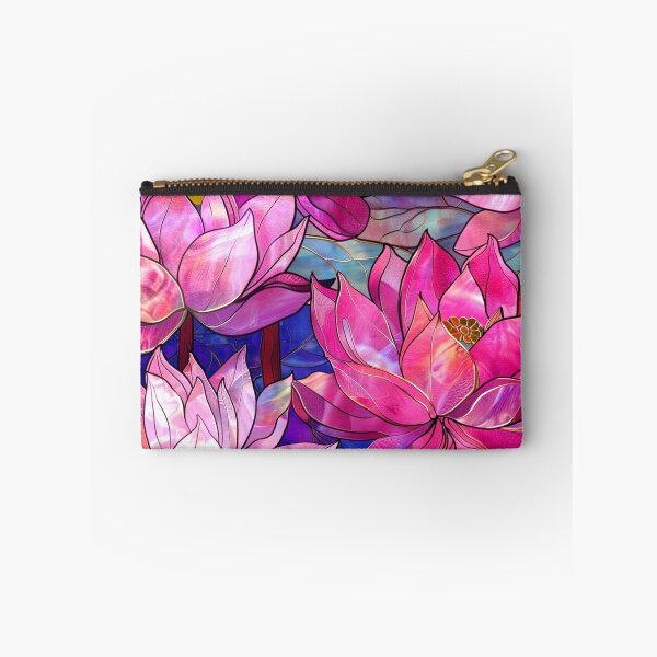 Item preview, Elegant Pink Magenta Lilies (Faux) Stain Glass Art designed and sold by DEC02.