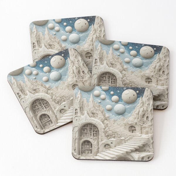 Item preview, A surreal journey through a snow-white alien city designed and sold by Mianku | Für das Leben.