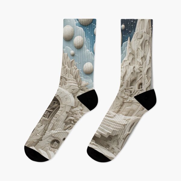 Item preview, A surreal journey through a snow-white alien city designed and sold by Mianku | Für das Leben.