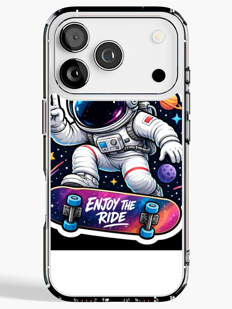 Thumbnail 1 of 5, iPhone Case, Astronaut Enjoy The Ride Sticker designed and sold by Rajvarwal.