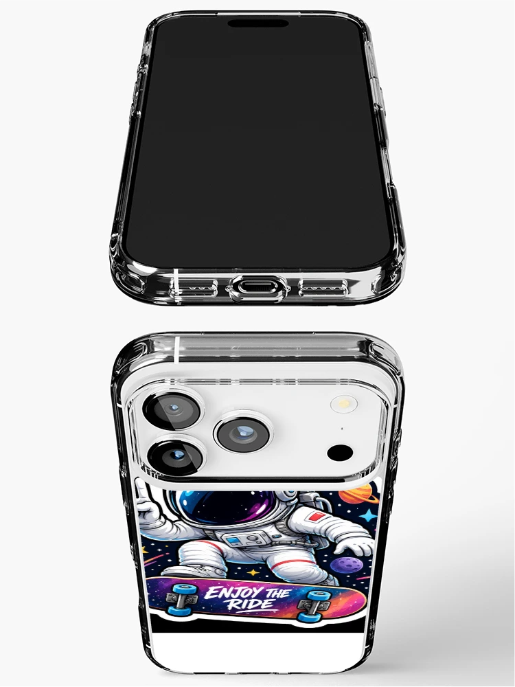 Thumbnail 3 of 5, iPhone Case, Astronaut Enjoy The Ride Sticker designed and sold by Rajvarwal.