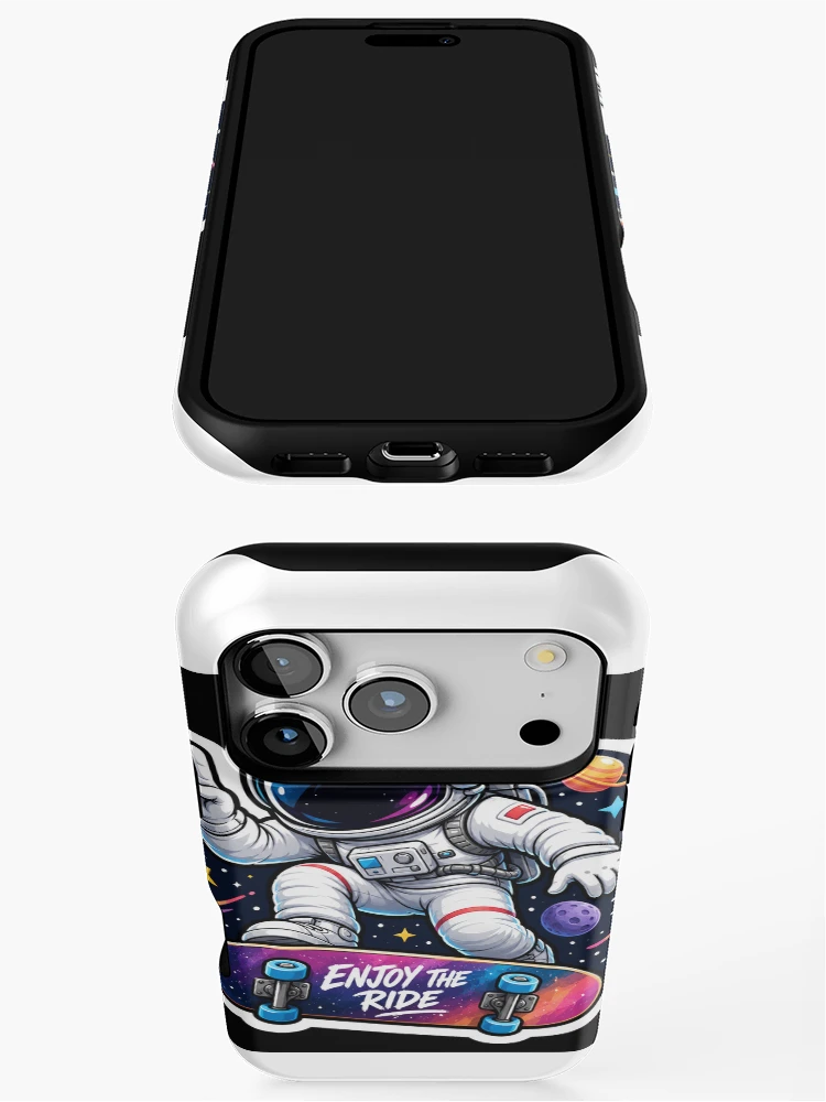 Thumbnail 3 of 4, iPhone Case, Astronaut Enjoy The Ride Sticker designed and sold by Rajvarwal.