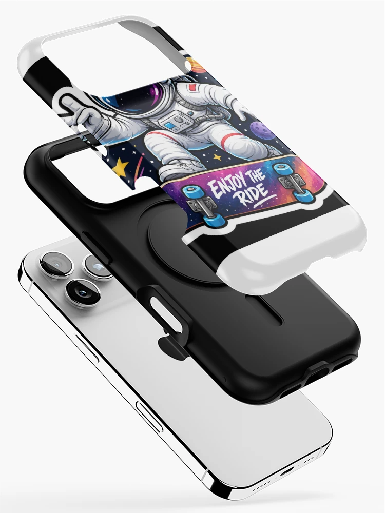 Thumbnail 2 of 4, iPhone Case, Astronaut Enjoy The Ride Sticker designed and sold by Rajvarwal.