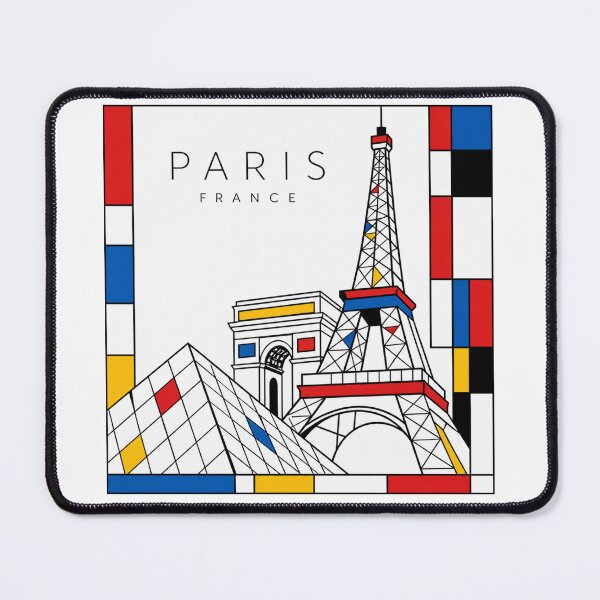 Item preview, Paris Mondrian style poster 3D designed and sold by CMYKStudio.