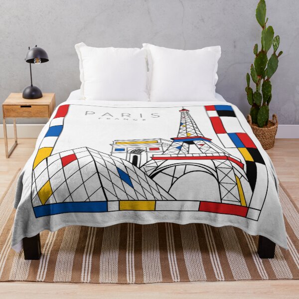 Item preview, Paris Mondrian style poster 3D designed and sold by CMYKStudio.