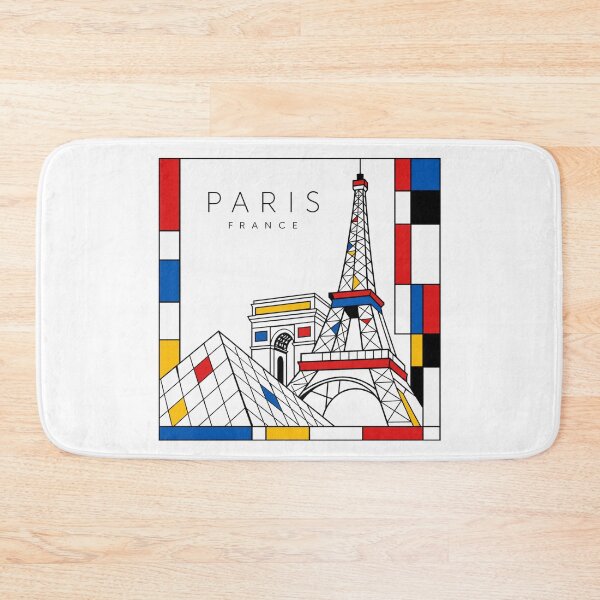 Item preview, Paris Mondrian style poster 3D designed and sold by CMYKStudio.