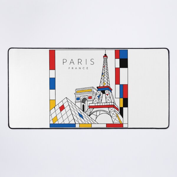 Item preview, Paris Mondrian style poster 3D designed and sold by CMYKStudio.