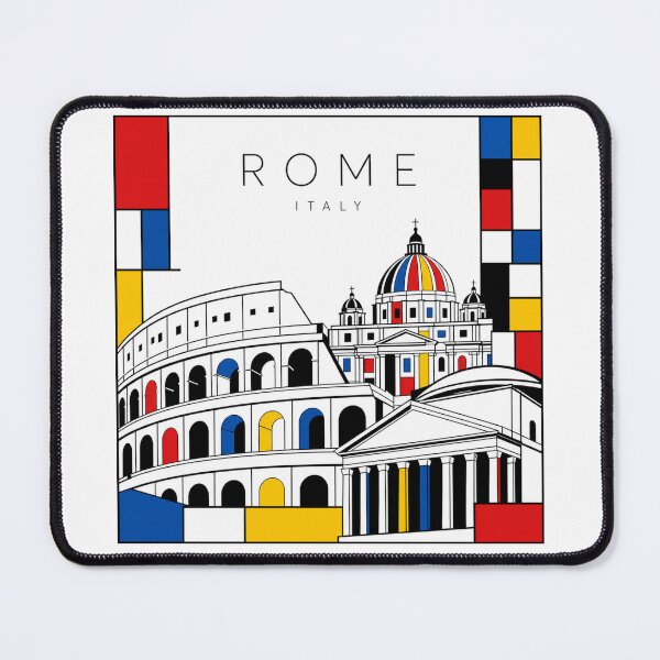 Item preview, Rome Mondrian style poster 3D designed and sold by CMYKStudio.