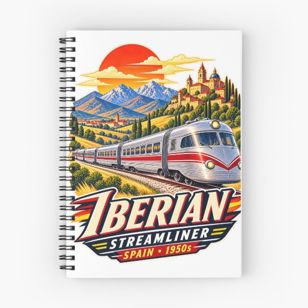 Item preview, Iberian Streamliner – 1950s Spanish Rail Travel designed and sold by Past in Threads.