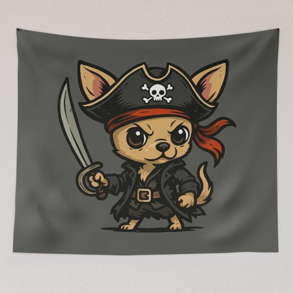 Item preview, Pirate Chihuahua  designed and sold by Ghost on Toast.