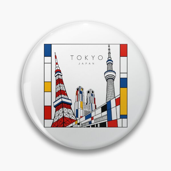Item preview, Tokyo Mondrian style poster 3D designed and sold by CMYKStudio.