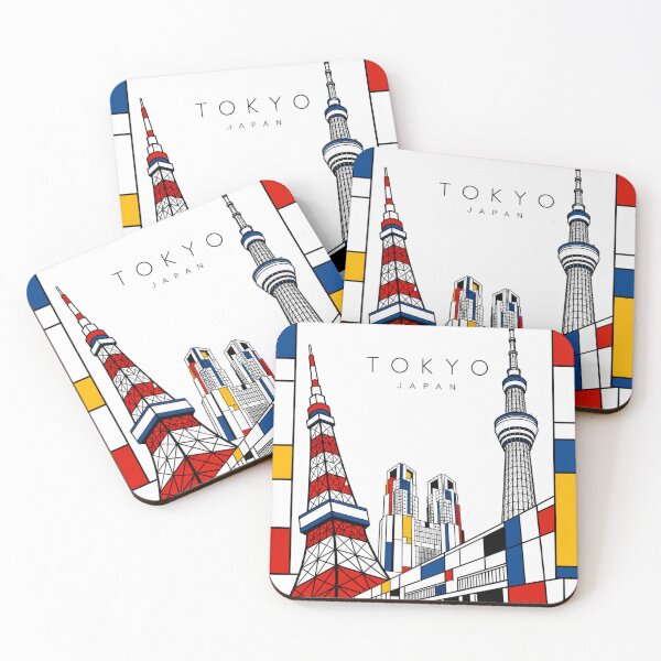 Item preview, Tokyo Mondrian style poster 3D designed and sold by CMYKStudio.