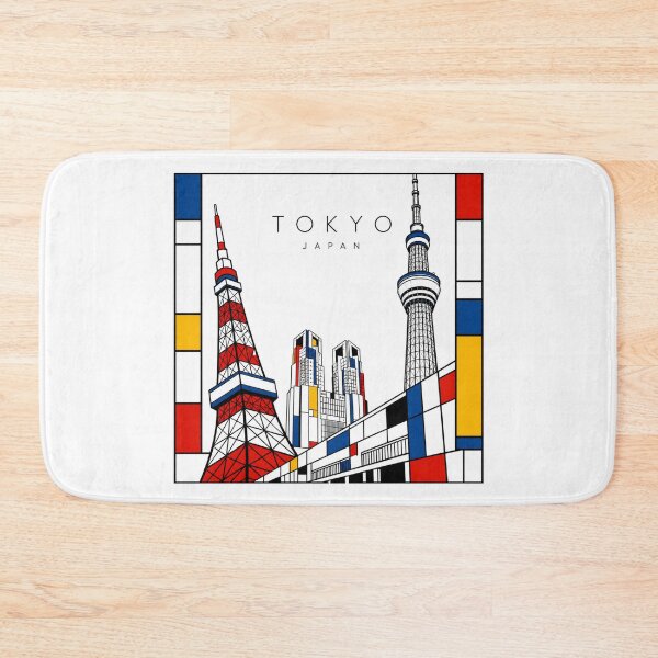 Item preview, Tokyo Mondrian style poster 3D designed and sold by CMYKStudio.
