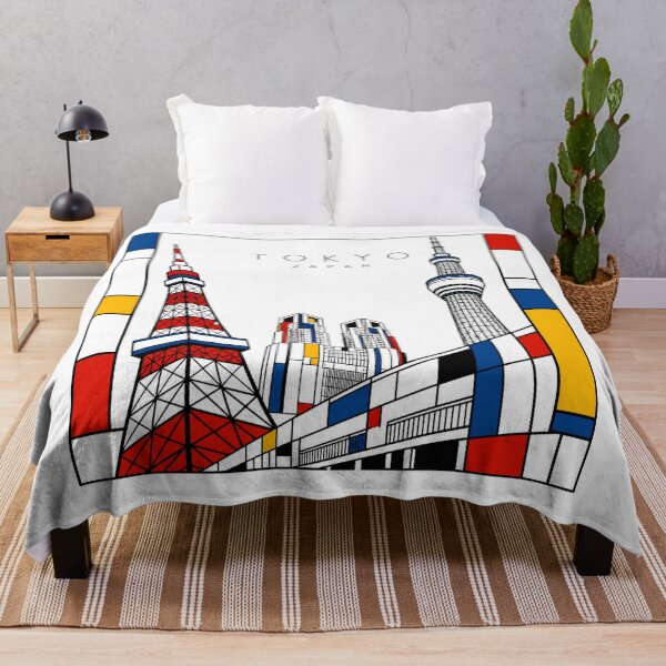 Item preview, Tokyo Mondrian style poster 3D designed and sold by CMYKStudio.