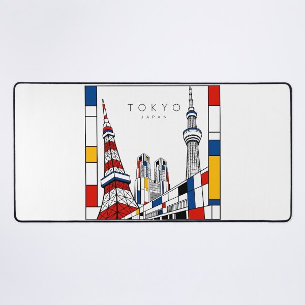 Item preview, Tokyo Mondrian style poster 3D designed and sold by CMYKStudio.