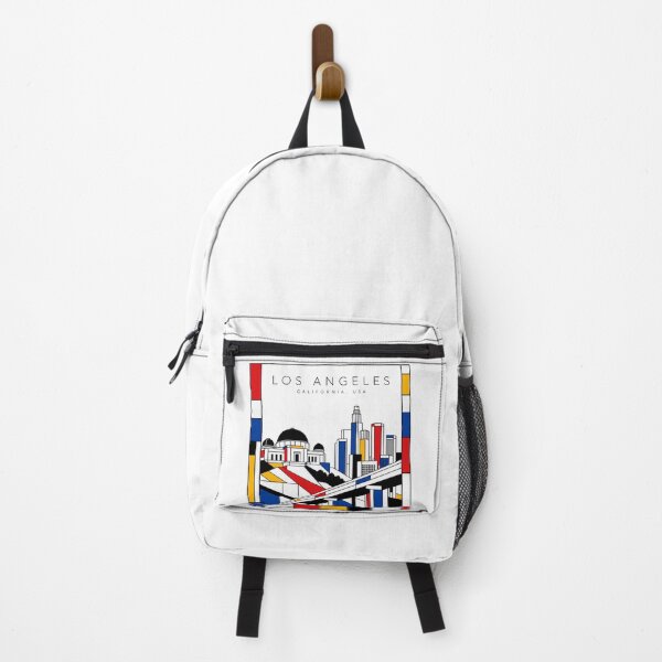 Item preview, Los Angeles Mondrian style poster 3D designed and sold by CMYKStudio.