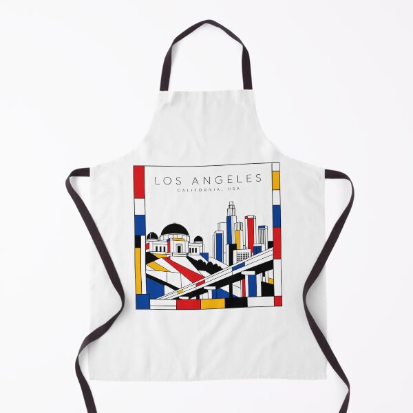 Item preview, Los Angeles Mondrian style poster 3D designed and sold by CMYKStudio.
