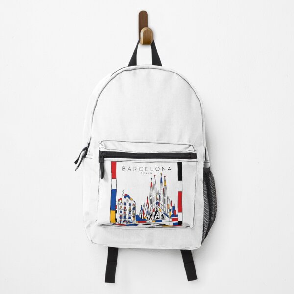 Item preview, Barcelona Mondrian style poster 3D designed and sold by CMYKStudio.