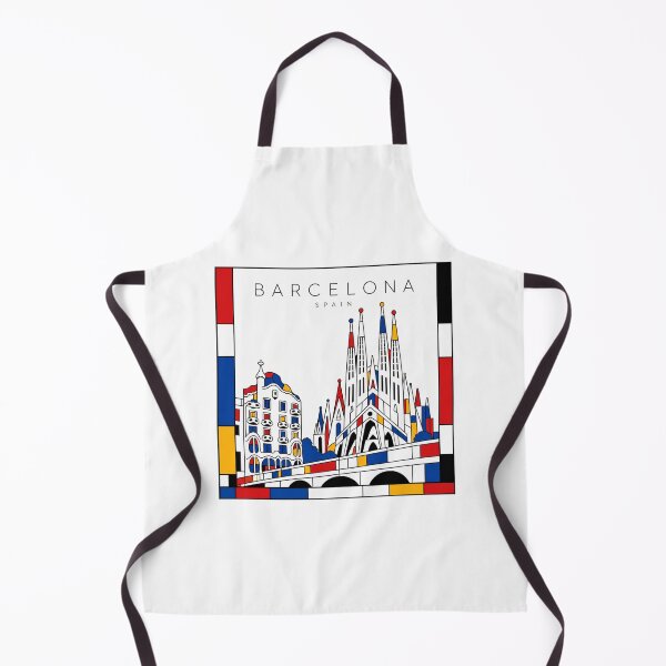Item preview, Barcelona Mondrian style poster 3D designed and sold by CMYKStudio.