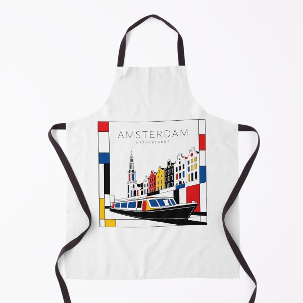 Item preview, Amsterdam Mondrian style poster 3D designed and sold by CMYKStudio.