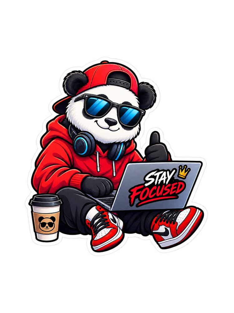 Thumbnail 4 of 4, iPhone Case, Stay Focused Panda designed and sold by Rajvarwal.