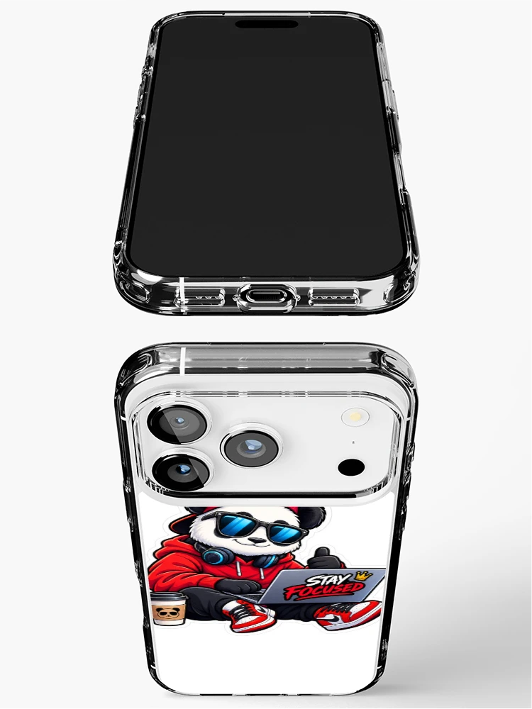 Thumbnail 3 of 5, iPhone Case, Stay Focused Panda designed and sold by Rajvarwal.