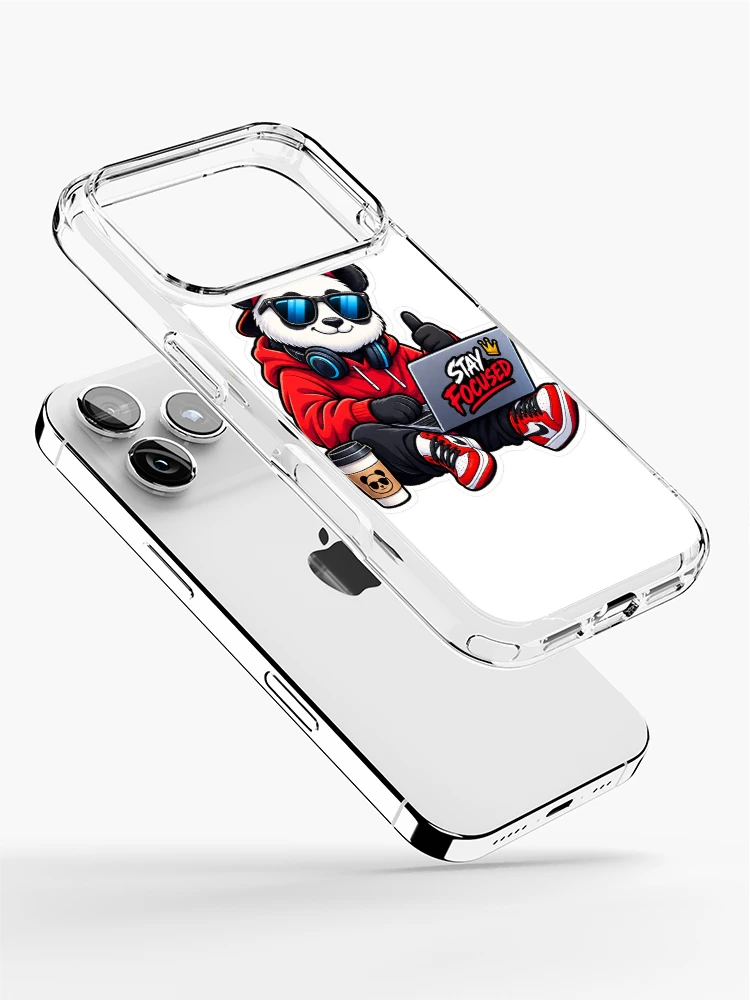 Thumbnail 2 of 5, iPhone Case, Stay Focused Panda designed and sold by Rajvarwal.