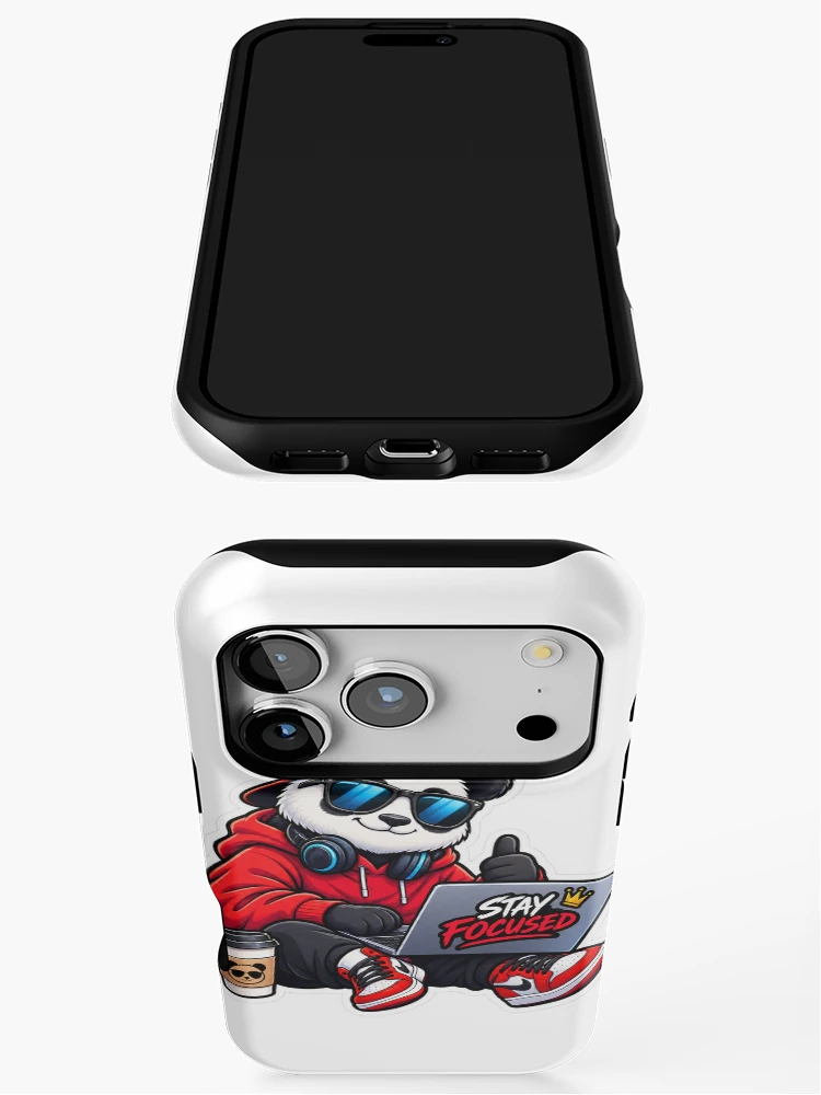 Thumbnail 3 of 4, iPhone Case, Stay Focused Panda designed and sold by Rajvarwal.