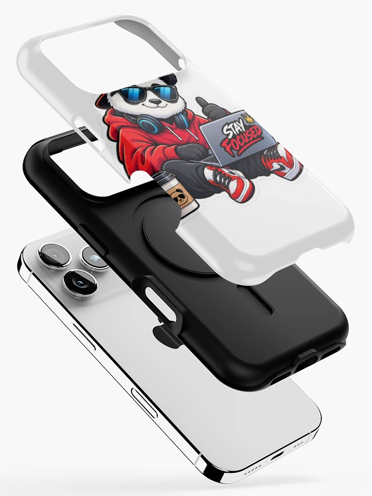 Thumbnail 2 of 4, iPhone Case, Stay Focused Panda designed and sold by Rajvarwal.