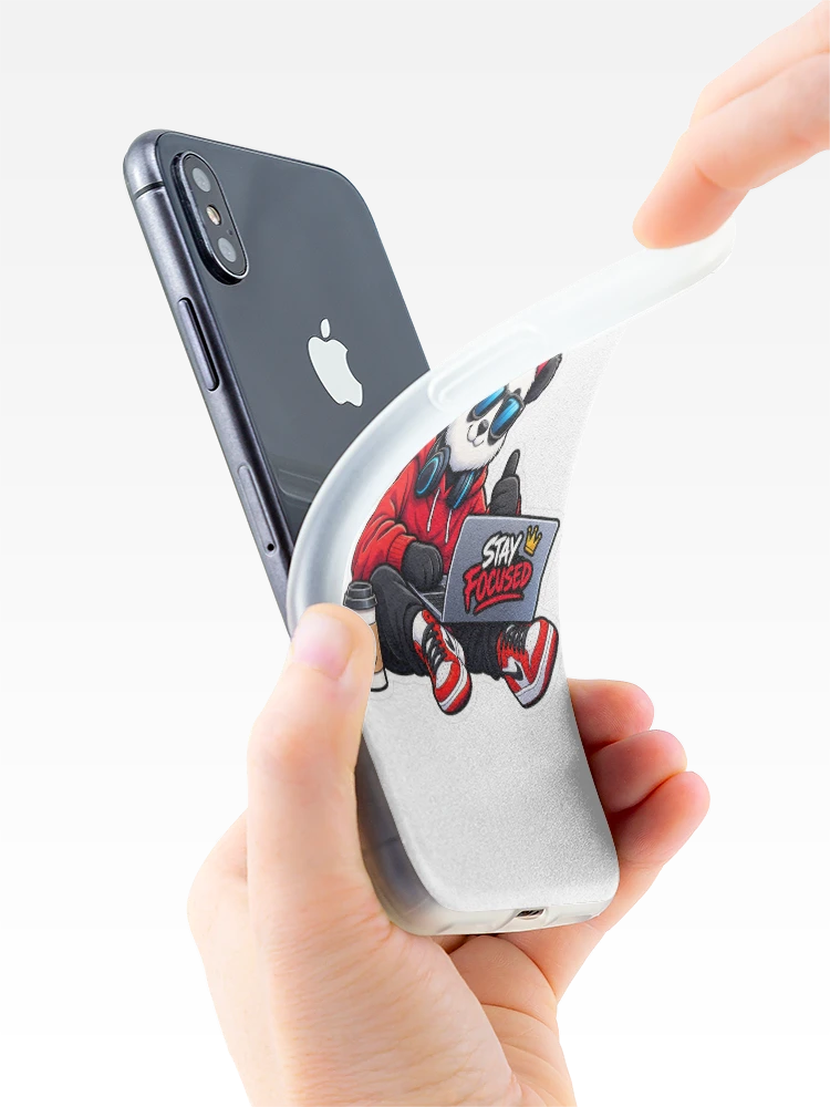 Thumbnail 4 of 5, iPhone Case, Stay Focused Panda designed and sold by Rajvarwal.