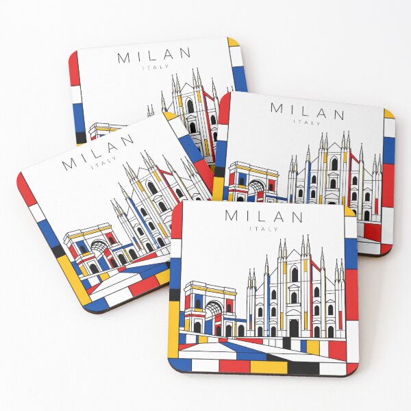Item preview, Milan Mondrian style poster 3D designed and sold by CMYKStudio.
