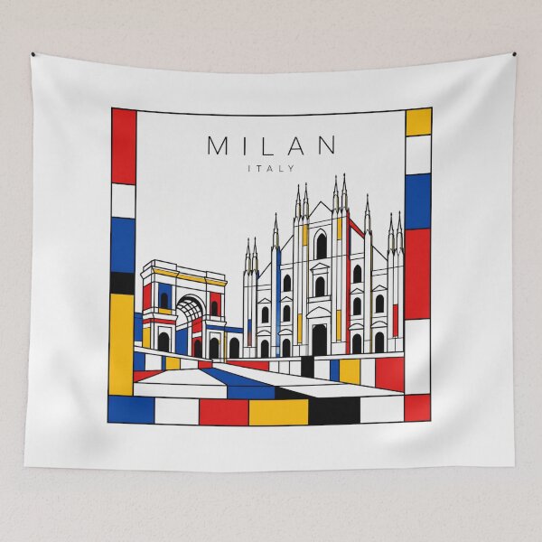 Item preview, Milan Mondrian style poster 3D designed and sold by CMYKStudio.