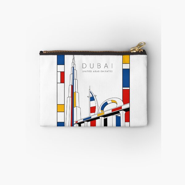 Item preview, Dubai Mondrian style poster 3D designed and sold by CMYKStudio.